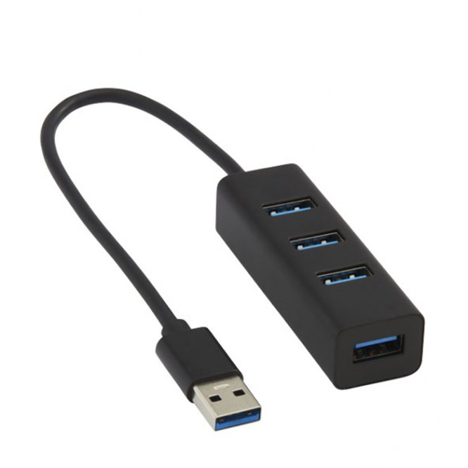 Hub metálico multipuerto USB 2.0 4 en 1