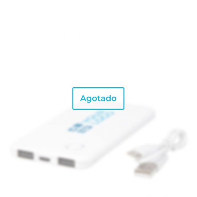Powerbank ligero y fino con dos salidas de carga 4.000 mAh vista principal - agotado