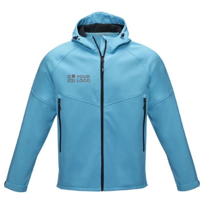 Chaquetas personalizadas soft shell recicladas vista principal