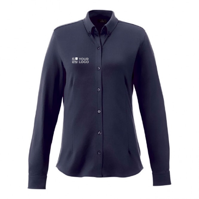 Camisas publicitarias mujer algodón 200 g/m2 color azul marino