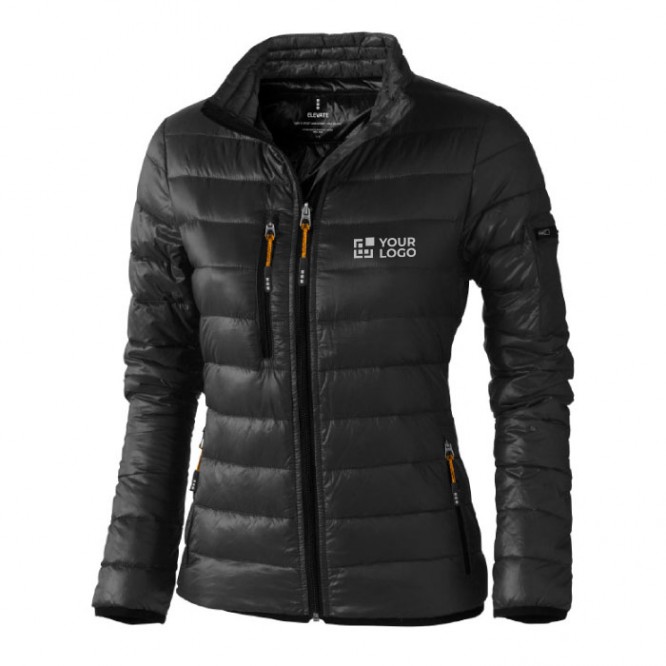 Chaqueta de plumón natural para mujer color gris oscuro