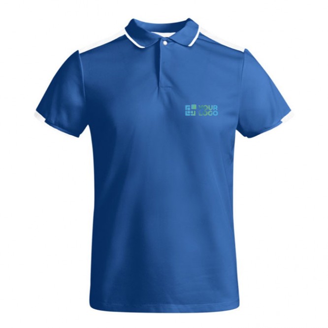 Polo de poliéster de manga corta para hombre bicolor 140 g/m2 Roly 