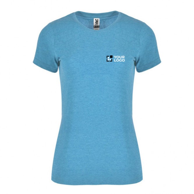 Camiseta jaspeada de algodón y poliéster para mujer 150 g/m2 Roly vista principal