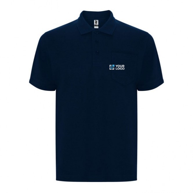 Polo piqué de algodón y poliéster con bolsillo unisex 190 g/m2 Roly