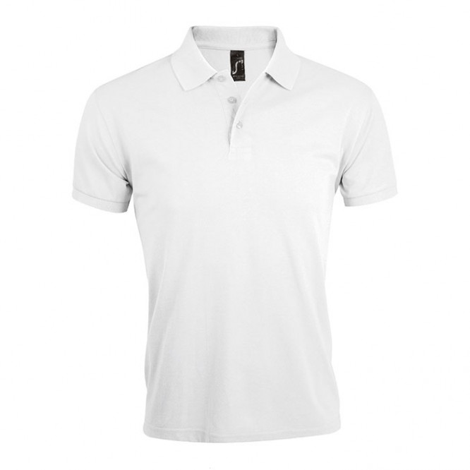 Polo de poliéster y algodón 200 g/m2 color blanco