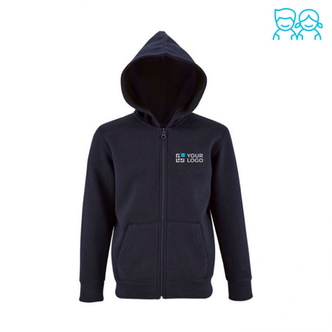 Sudadera con capucha niños 260 g/m2 color azul marino