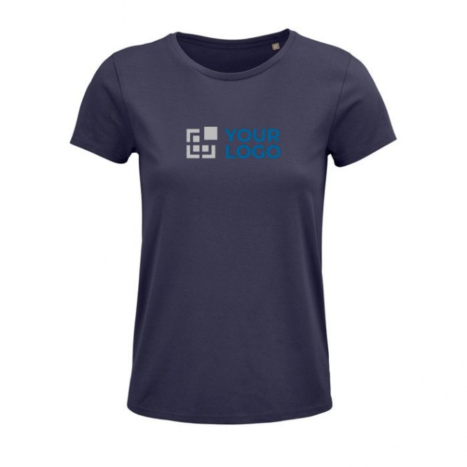 Camisetas manga corta mujer 150 g/m2 color azul marino