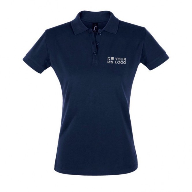 Polo para mujer corporativo 180 g/m2 color negro