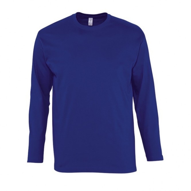 Camisetas de manga larga con logo 150 g/m2 color azul ultramarino
