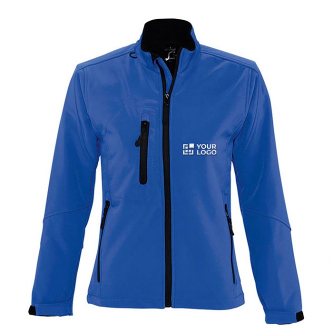 Chaquetas soft shell mujer 340 g/m2 color azul real