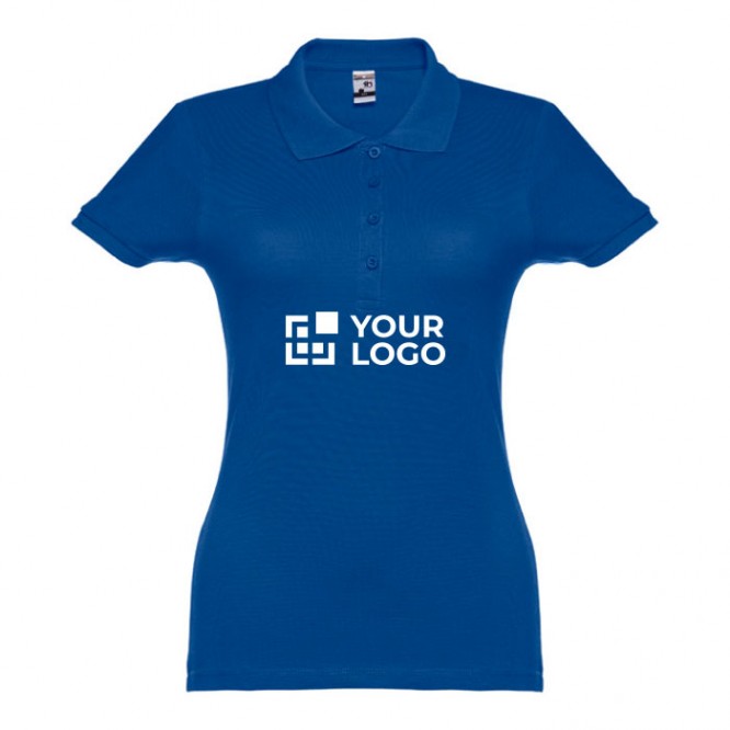 Polos bordados para empresas mujer color azul real
