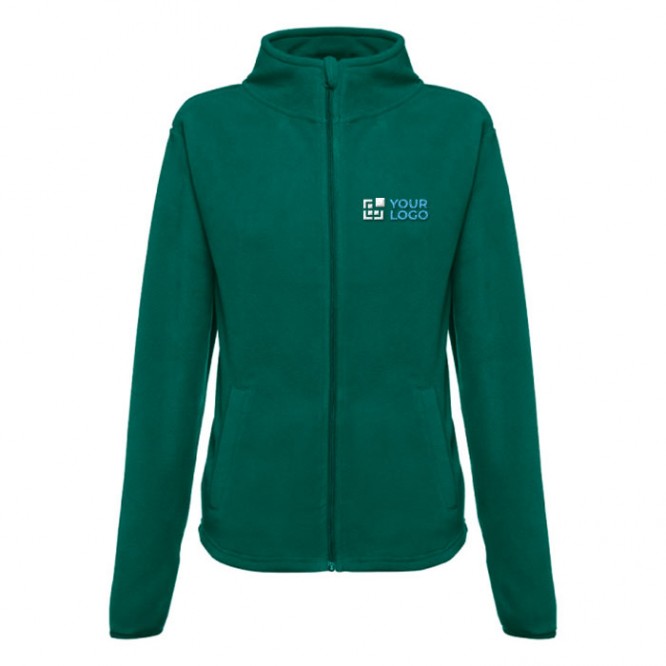 Chaqueta polar para mujer personalizada color verde oscuro