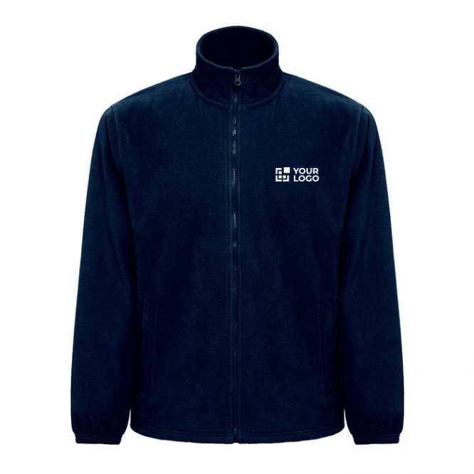 Chaqueta polar personalizada 300 g/m2 color azul oscuro primera vista