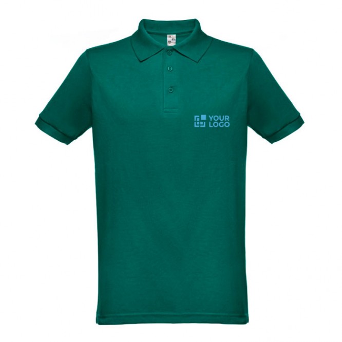 Polos promocionales color verde oscuro