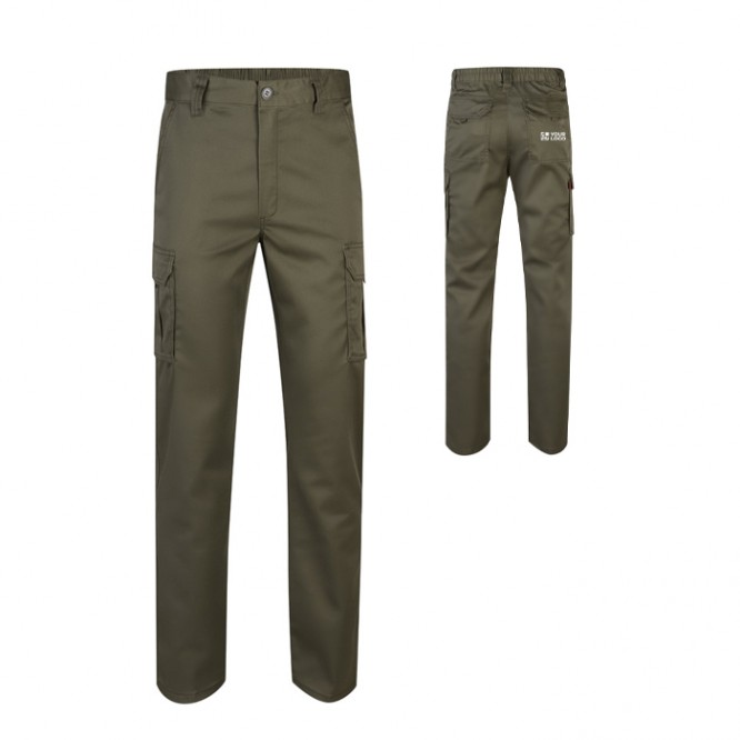Pantalón multibolsillos unisex de algodón y poliéster 240 g/m2 