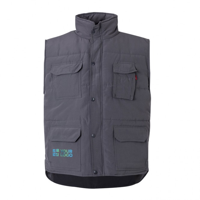 Chaleco multibolsillos acolchado de poliéster de 220 g/m2 