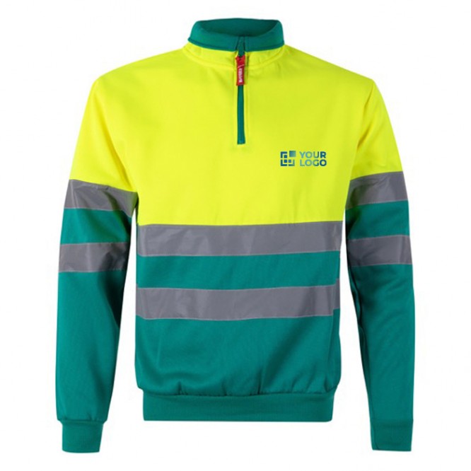 Jersey polar bicolor de trabajo en poliéster de 300 g/m2 