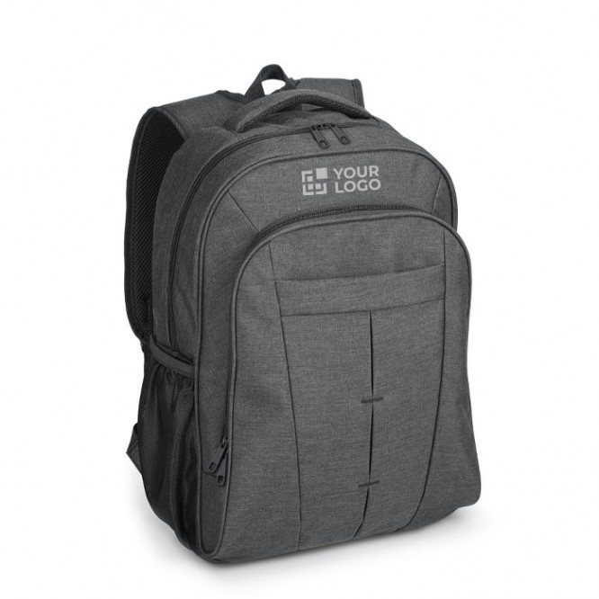 Elegante mochila publicitaria para ordenador color gris