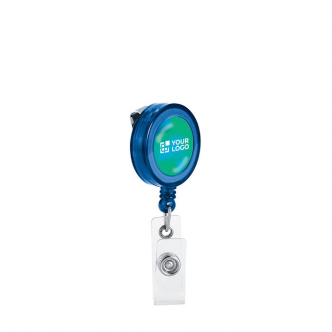 Portacredenciales extensible con logo color negro
