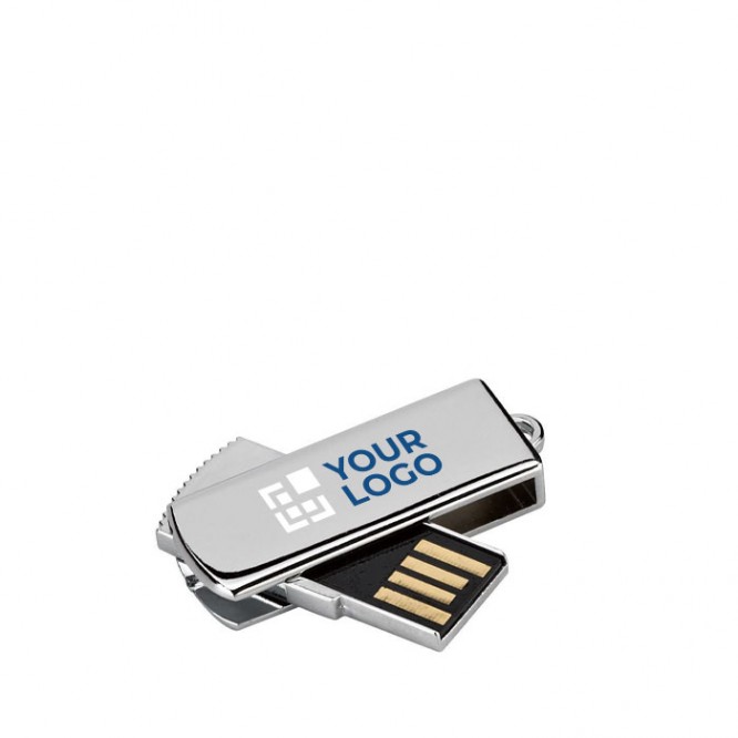 USB de metal con conexión UDP color plateado