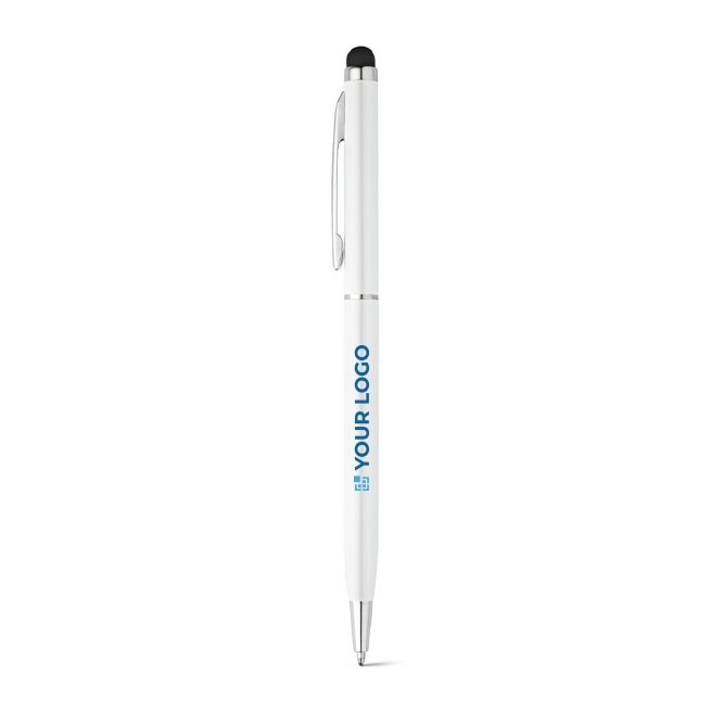 Bolígrafo delgado con puntero táctil color cromado tinta azul Vip Thin vista principal