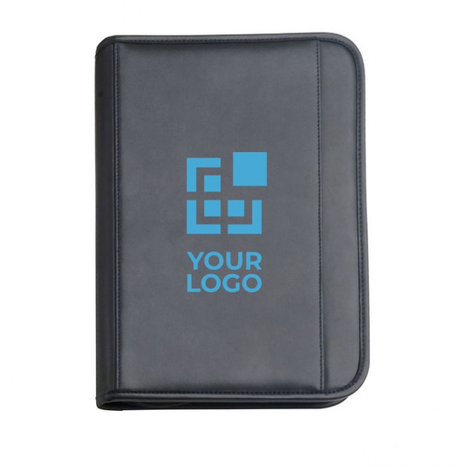 Portafolios comercial con logo impreso color azul