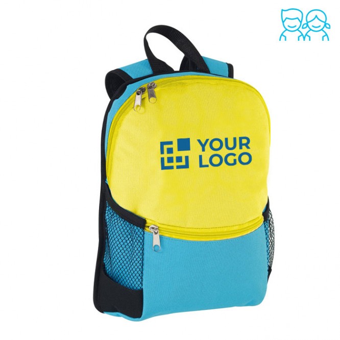 Colorida mochila para niños personalizada color azul claro