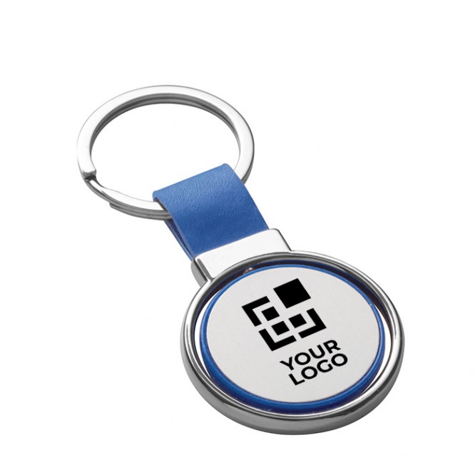 Llavero giratorio para empresas color negro con logo
