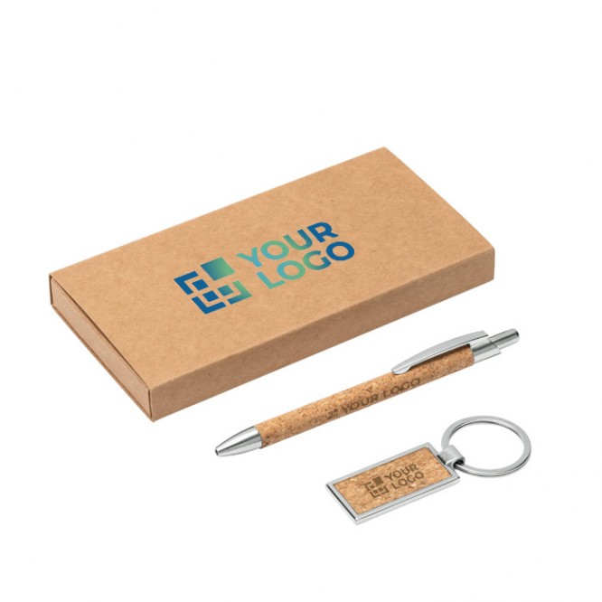 Set ecológico de bolígrafo y llavero