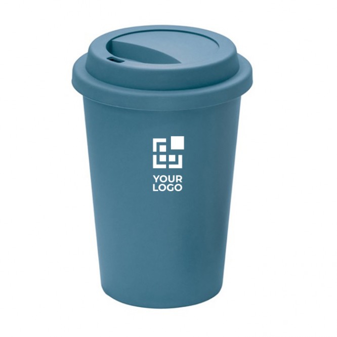 Vaso reutilizable de plástico para llevar con tapa 450ml