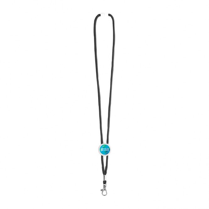 Original lanyard impreso con el logo color negro