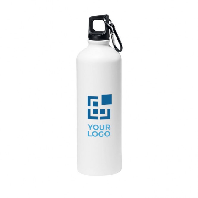 Botellas de aluminio personalizadas con mosquetón 750ml color negro