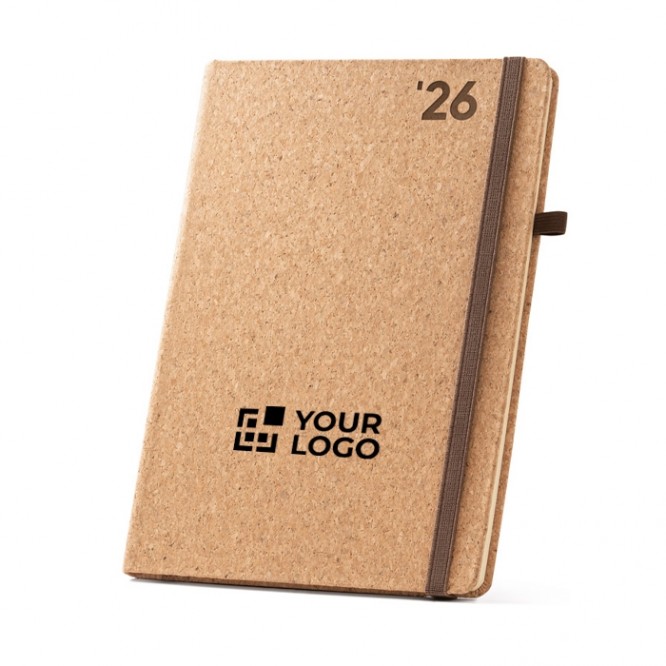 Agenda B5 con logo de color natural
