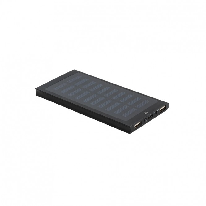 Powerbank de aluminio con panel solar y linterna 8.000 mAh