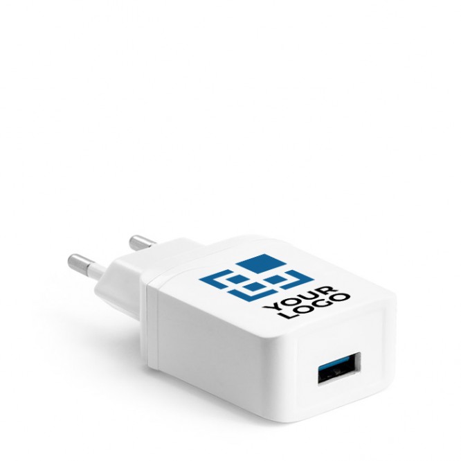 Adaptador USB personalizado para carga color blanco