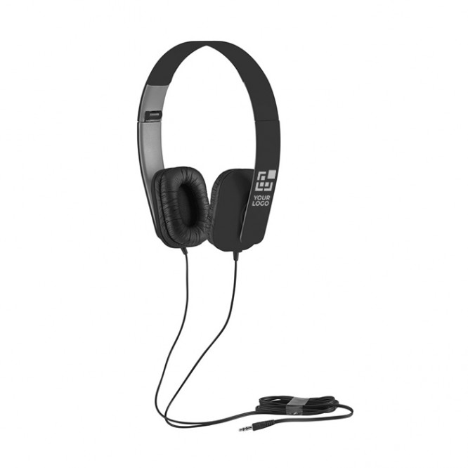 Auriculares plegables para publicidad color negro