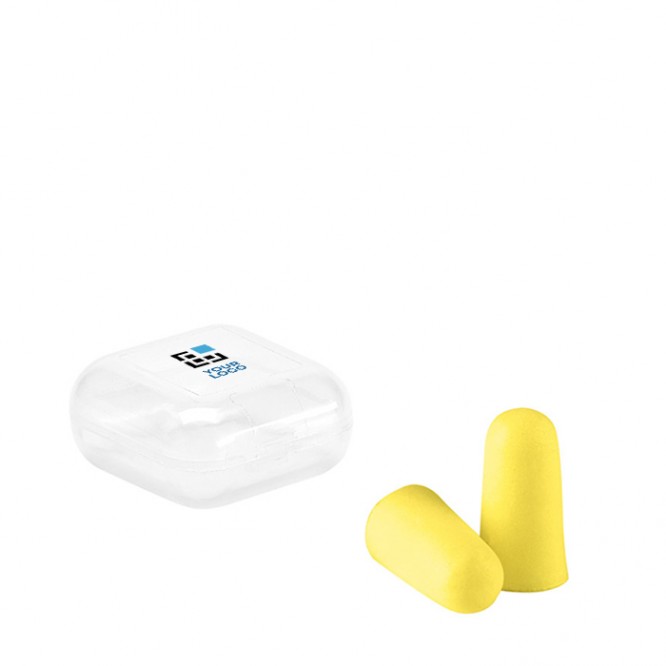 Tapones para los oídos hechos de espuma de poliuretano con caja