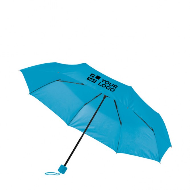 Paraguas publicitario con mango a juego color negro