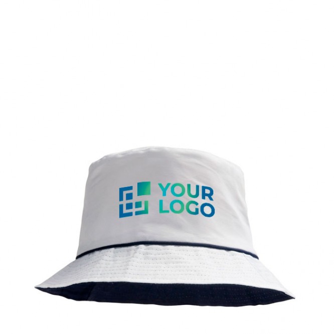 Colorido sombrero de playa para publicidad color azul
