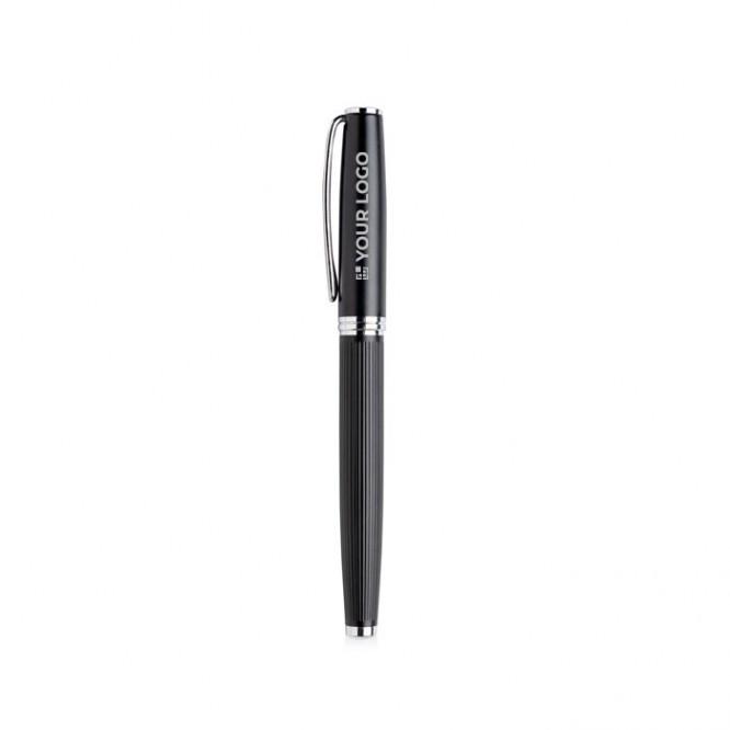 Roller de metal elegante con cuerpo con relieve y tinta negra