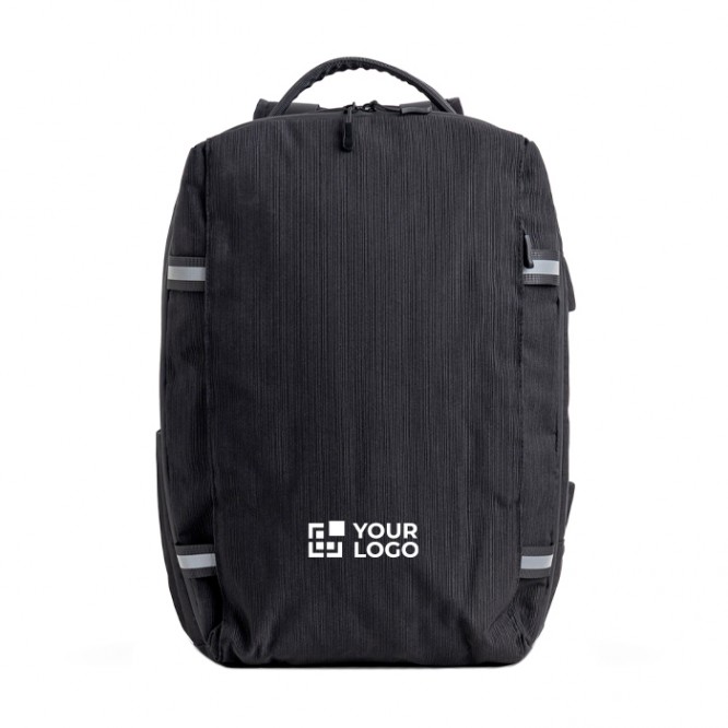 Mochila de bambú jacquard con cremalleras impermeables PC 15.6 Mochila de bambú jacquard con cremalleras impermeables PC 15.6