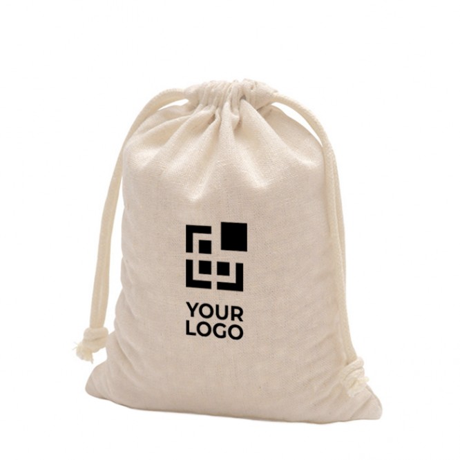 Bolsa de algodón con lazos y asas de transporte 110 g/m2