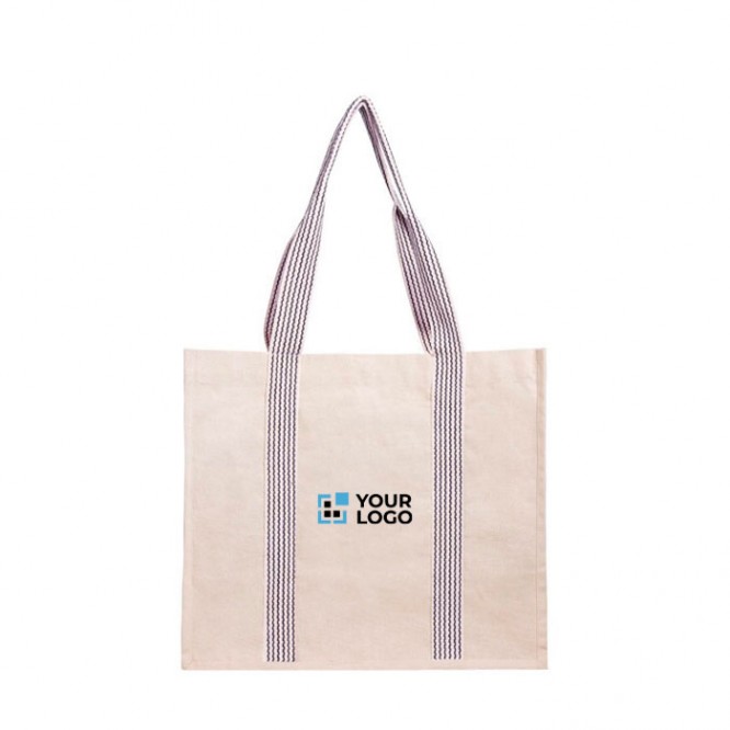 Bolsa de algodón natural con asas en varios colores 300 g/m2