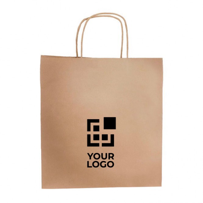 Bolsa para la compra de papel kraft con fuelle ancho 100 g/m2