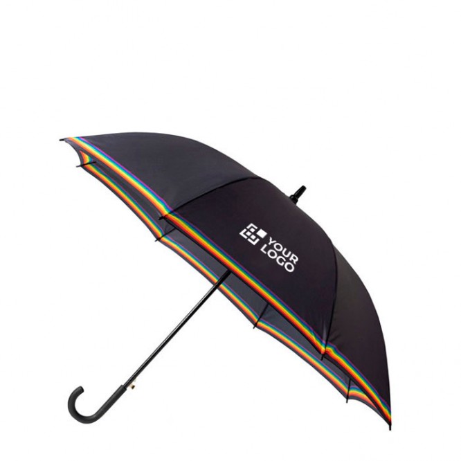 Paraguas automático de pongee con arcoiris y 8 paneles Ø120