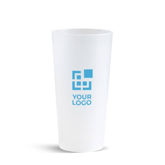 Vaso de plástico reutilizable de plástico para festivales 600ml vista de impresión