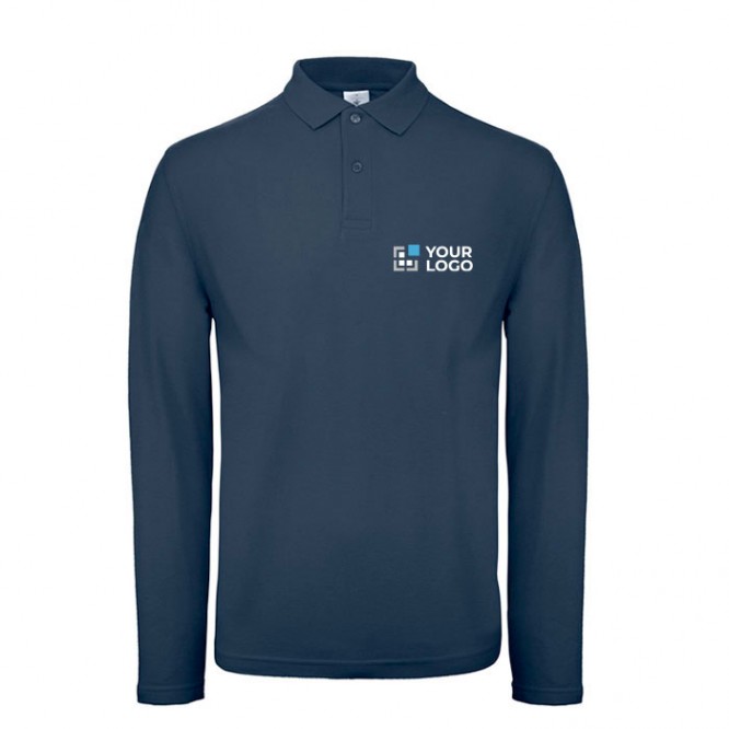 Polo de algodón de manga larga para hombre 180 g/m2 B&C