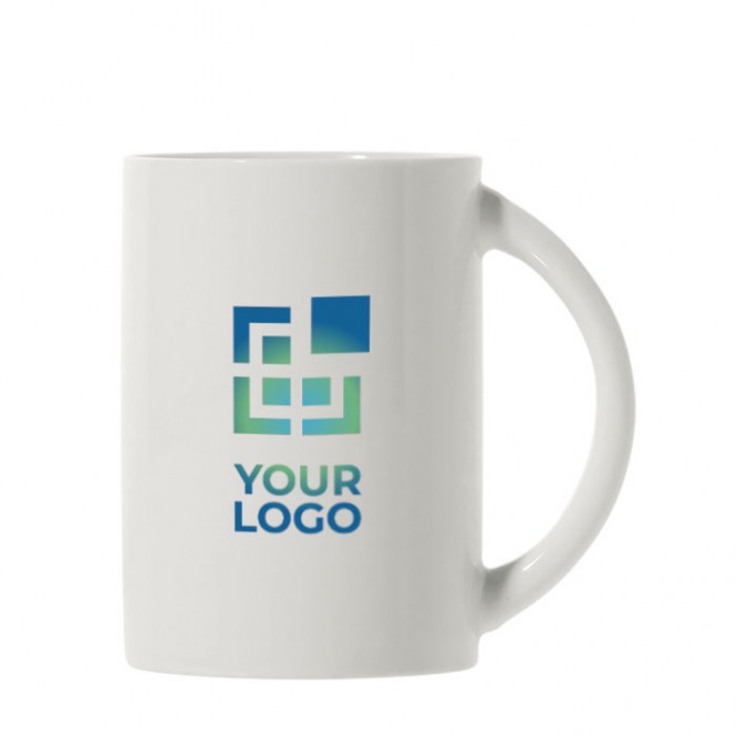 Taza de cerámica para sublimación con asa de medio circulo 300ml