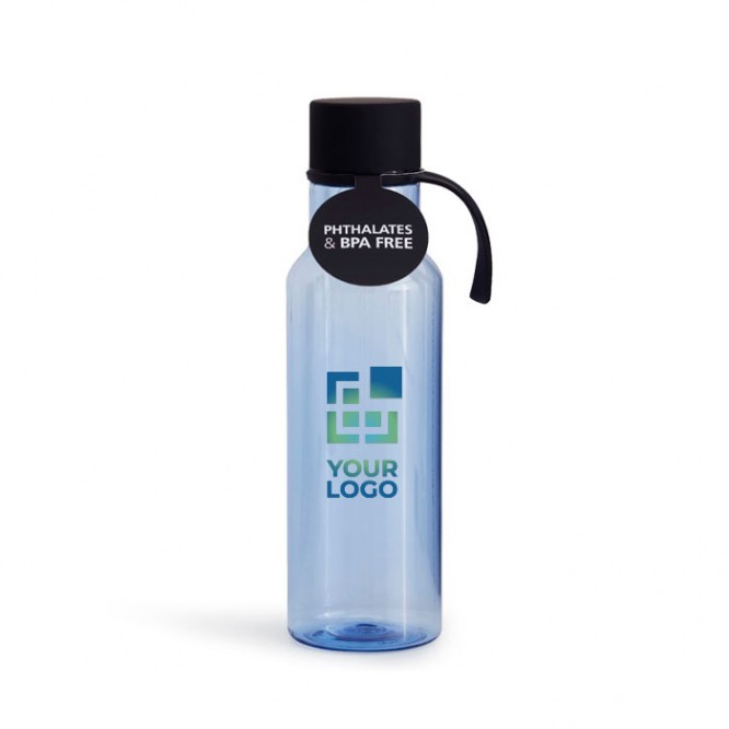 Botella de plástico libre de BPA en colores transparentes 600ml
