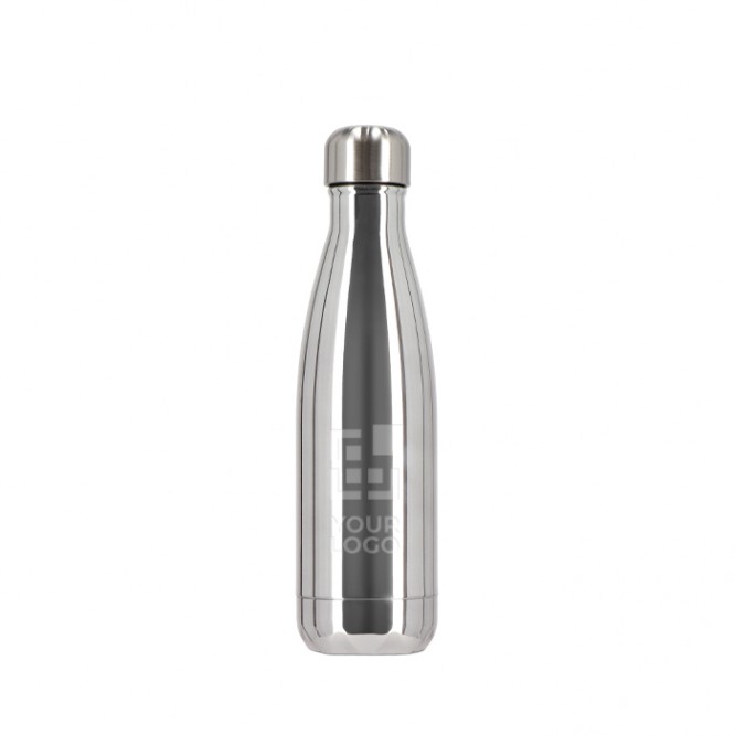 Botella térmica de acero reciclado con acabado brillante 500ml Botella térmica de acero reciclado con acabado brillante 500ml